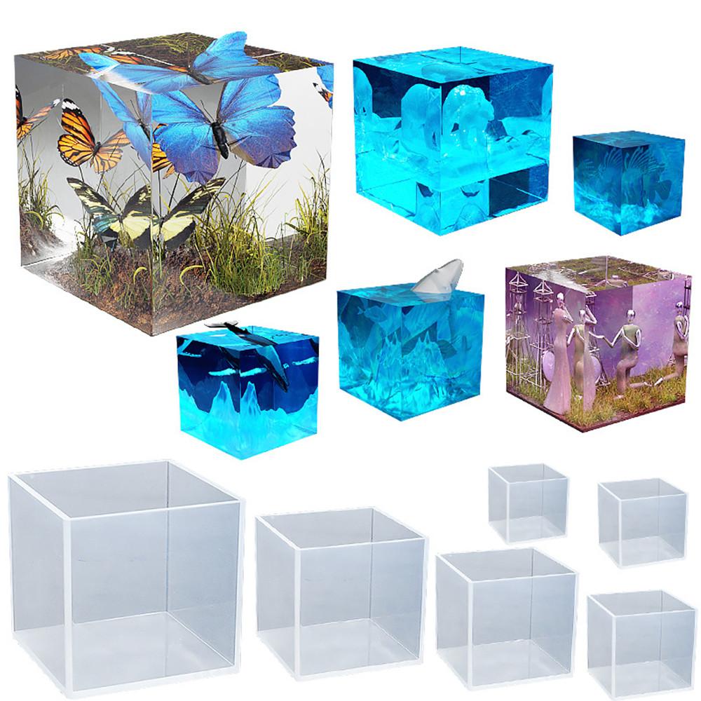 15mm-80mm 3D Square Silicone Mold Crystal Epoxy Resin Casting Muold for DIY Epoxy Resin Crafts Table Home Decoration Tools