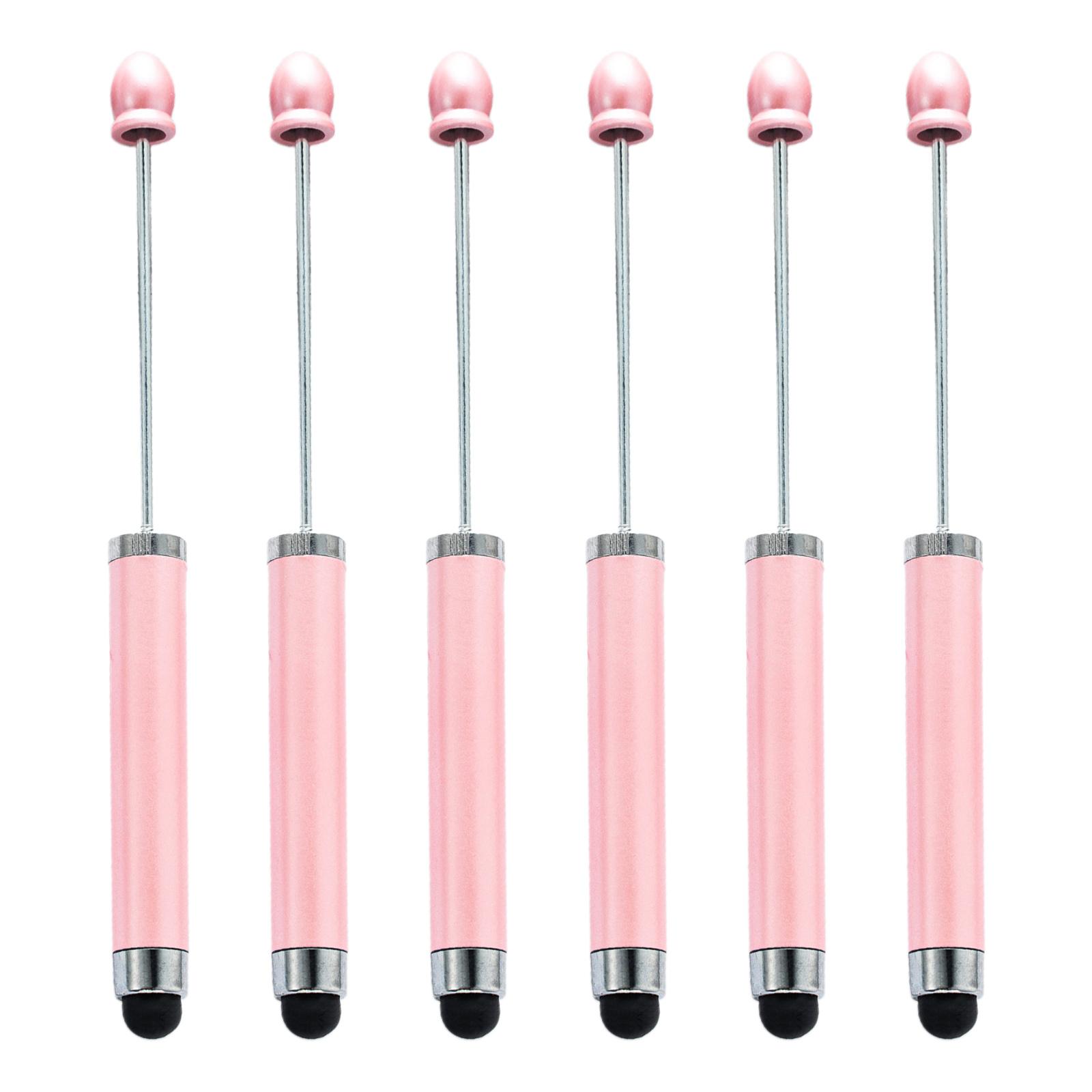 

6шт 2-в-1 шариковая ручка с бисером и колпачком-стилусом для бизнеса, ручка для подписи, быстросохнущая, пишет гладко для офиса, школы 1