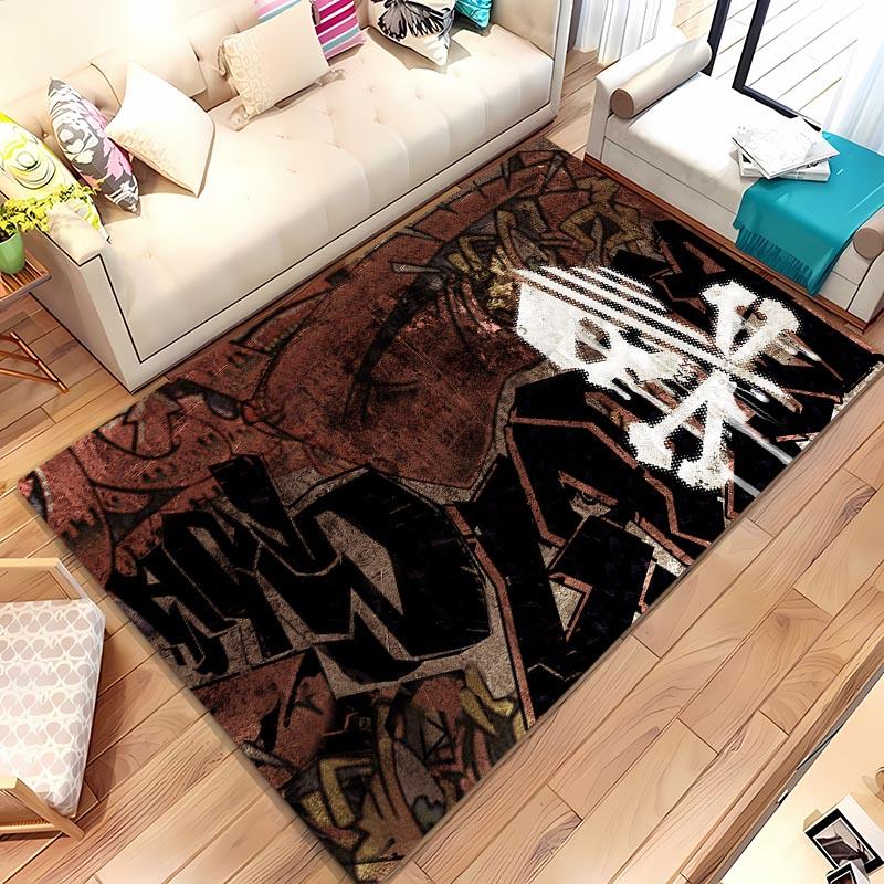 Colourful Graffiti 3D Printing Area Carpets for Home Living Room Kids Bedroom Sofa Doormat Kitchen Floor Rugs Anti-slip Decor