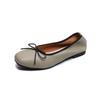Weiwei Girl Square Toe Bow Loafers - Women's Soft Sole Ballet Flats
