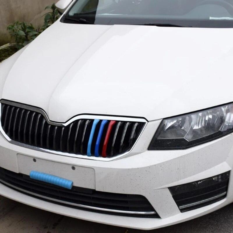 3D Car Front Grilles Trim Sport Strips Cover for Skoda Rapid Spaceback / Rapid Q9QD