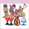 Anime Alice Cartoon In Wonderland Playset 6 Action Figure Cake Topper Toy Doll
