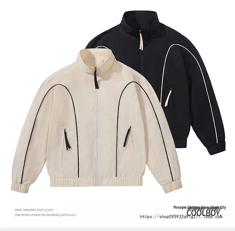 Men's Plus Size Jacket, M-8XL, 2026 Autumn Collection - Youthful, Loose Stand Collar for Spring and Autumn.