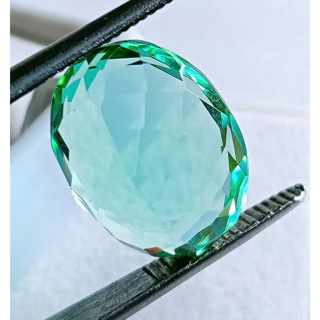 Certified Natural Green Topaz Brazilian Oval Cut 12+ Ct Fabulous Loose Gemstone