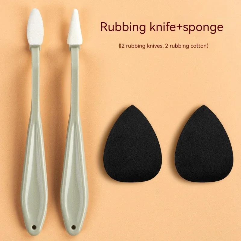 2 Stück Kunst Zeichen Wischer Messer + 20 Stück Waschbarer Pinsel Schwamm Highlight Künstler Zeichen Korrektur Detail Radierstift Stift Skizze Reinigungswerkzeuge