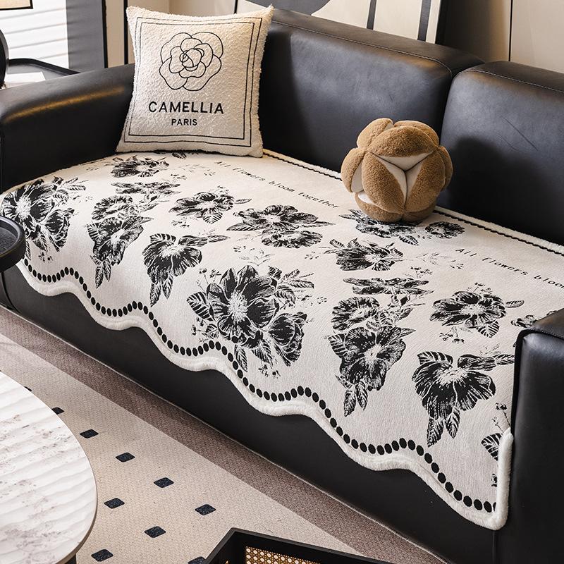 

Light Luxury High-End Special-Shaped Sofa Cushion New Four-Season Universal Seat Cushion Non-Slip Leather Sofa Cover Cover Cloth 90*90cm