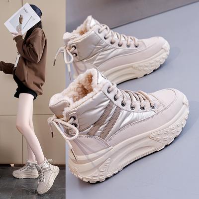 Women Winter Plush Platform Snow Boots Fashion Keep Warm Cotton Shoe Thick Sole Non-slip Velvet Women Sneaker Zapatillas Deporte
