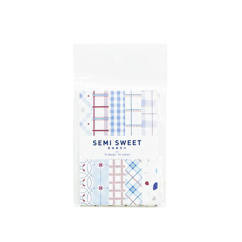 Small Fresh Plaid Pattern Decorative Material Paper For Journal Bookmark Label Decoration