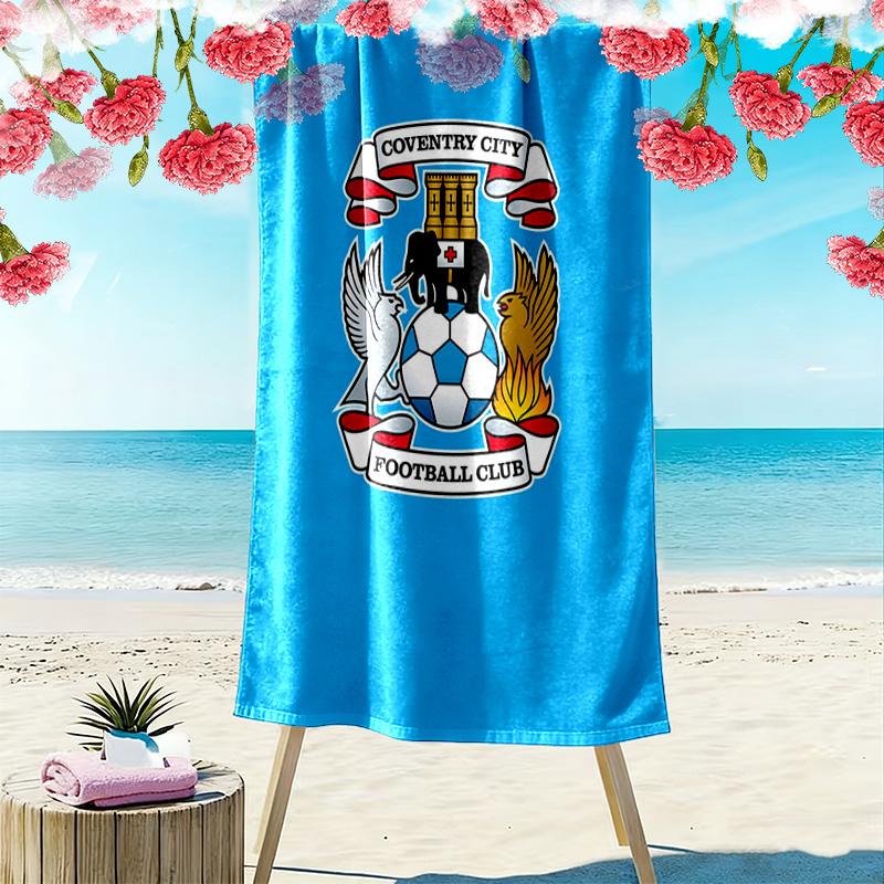 Coventry City FC 2D Flat Print Beach Towel, Large Soft Quick Dry Towel for Beach Camping Swimming.NSTJ0928043