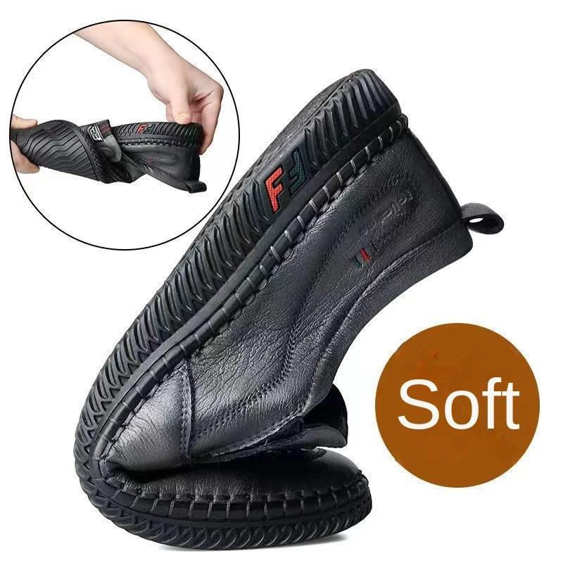 Pánská ležérní obuv Ručně vyráběná kožená obuv pro podnikání Pohodlná pracovní kancelářská obuv pro muže Mokasíny Nazouvací lodičky Lehká obuv pro řízení