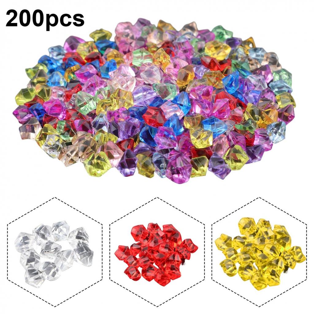 Acrylic Gem Stone Party 200pcs Decor Wedding Decoration
