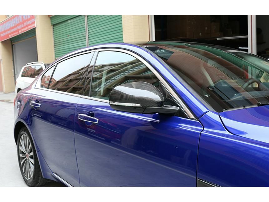 Dry Carbon Fiber Rearview Mirror Cover for Jaguar XE, XF, XEL, XFL, XJL, I-PACE