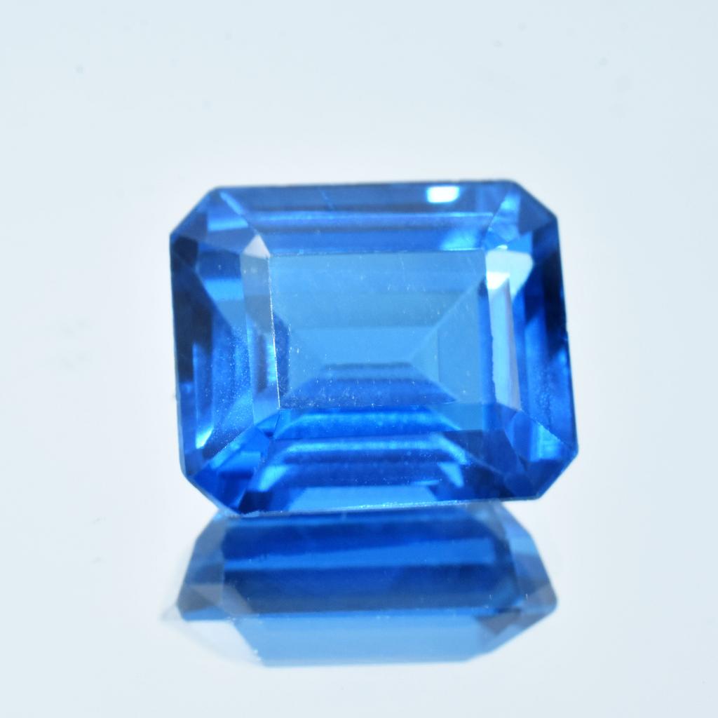 Natural Blue Tanzanite Loose Gemstone Emerald Cut 13.80 Ct for Jewelry Making and Gem Collections