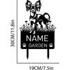 Custom Russian Toy Dog Metal Memorial Garden Stake Personalized Grave Marker Name Sign Remembrance Gift