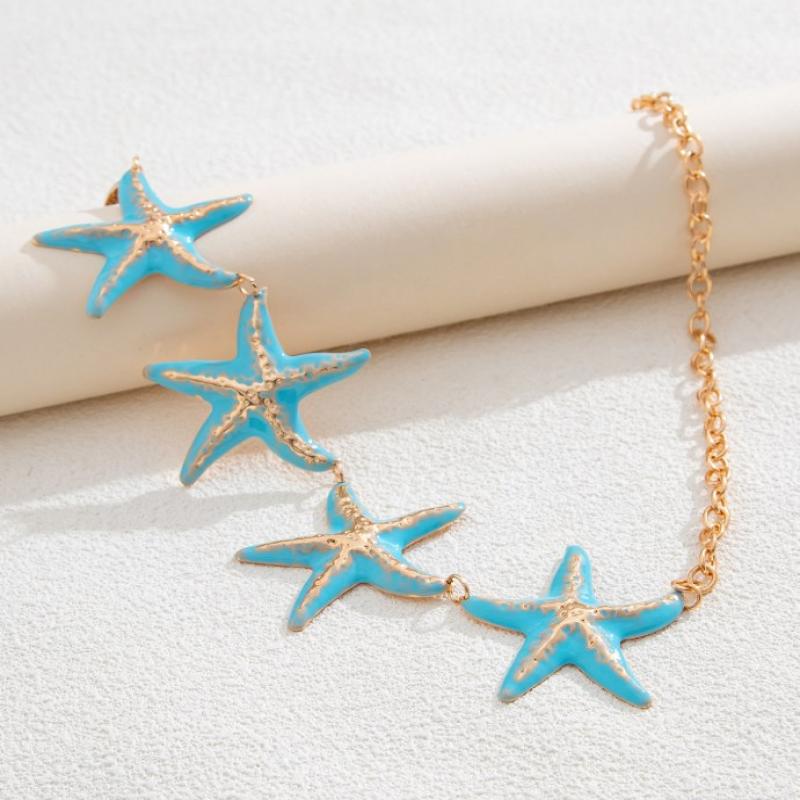 Sexy Summer Starfish Waist Chain Belt Swimsuits Body Accessories Beach Lingerie Metal Bikini Belly Chains Women Dress Jewelry