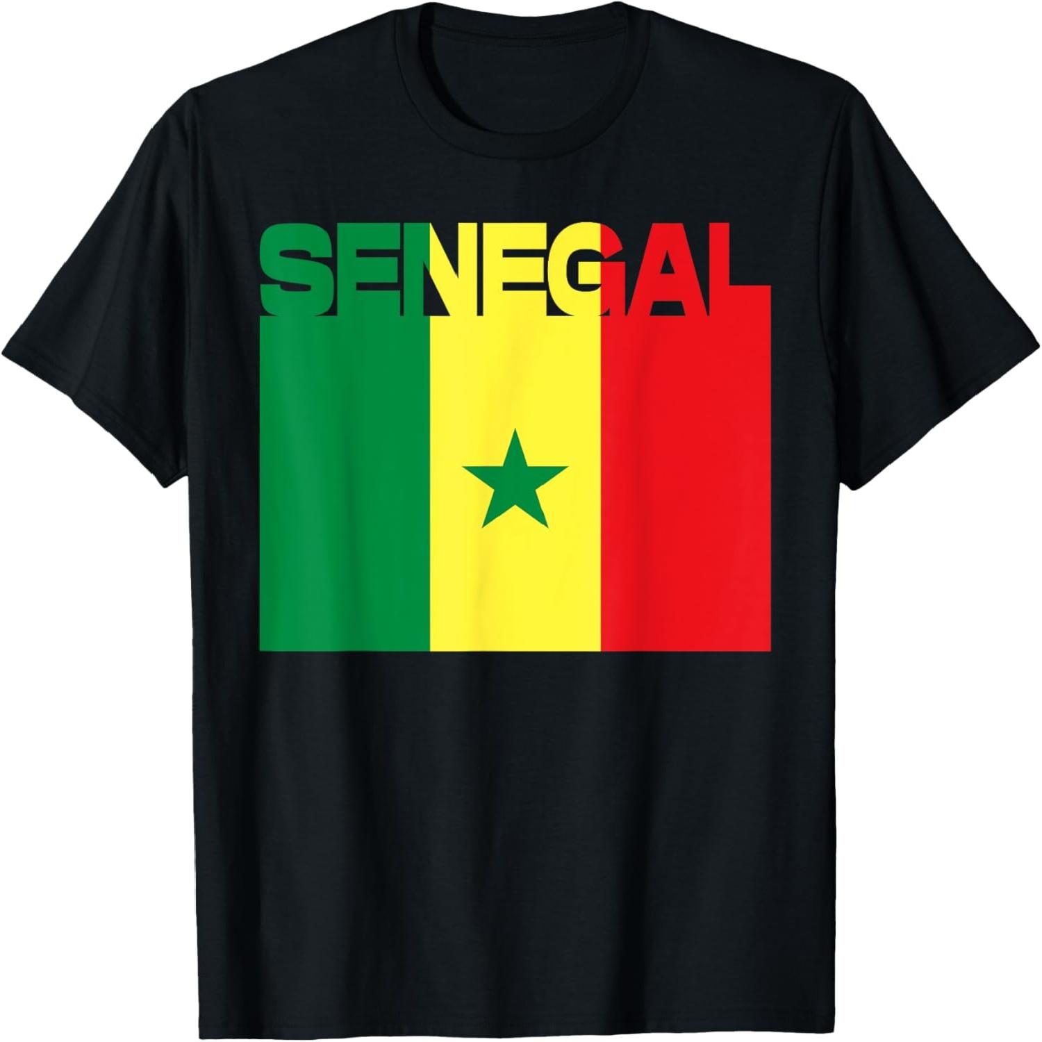 Senegal Football Soccer Fan Senegalese Flag T-Shirt S разноцветный