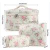 Large Capacity Travel Cosmetic Bag Portable Polyester Cotton Toiletry Bag Multifunctional Storage Pouch for Makeup Toiletries Business Trip