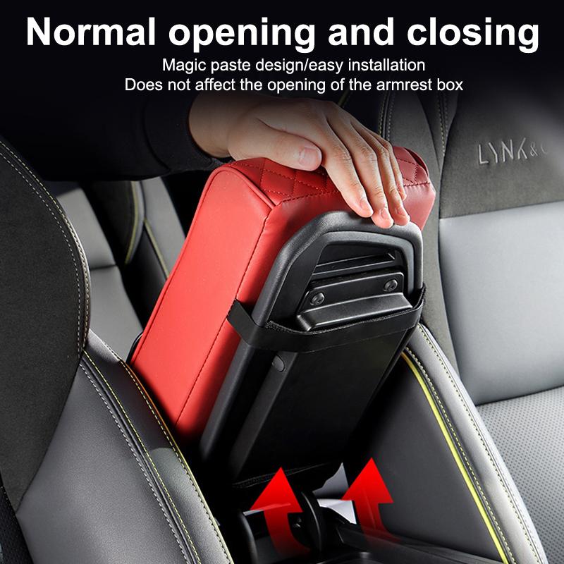 Aufbewahrungsbox für die Mittelkonsole im Auto mit Getränkehalter, Auto-Armlehnenkissen, Armlehnenkofferkissen mit Telefonständer für LKW-Fahrzeuge
