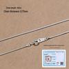 Women's and Men's 999 Pure Silver Clavicle Chain Necklace, 925 Silver Thin Chain, No Pendant, Replacement Accessory.