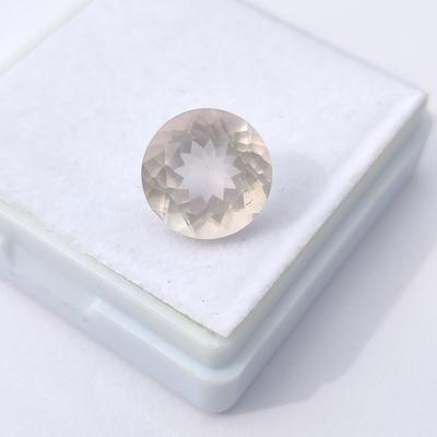 Natural Round Cut Rose Quartz Loose Gemstone, Healing Stone, 6.20 Carat, 12 MM Round Stone.