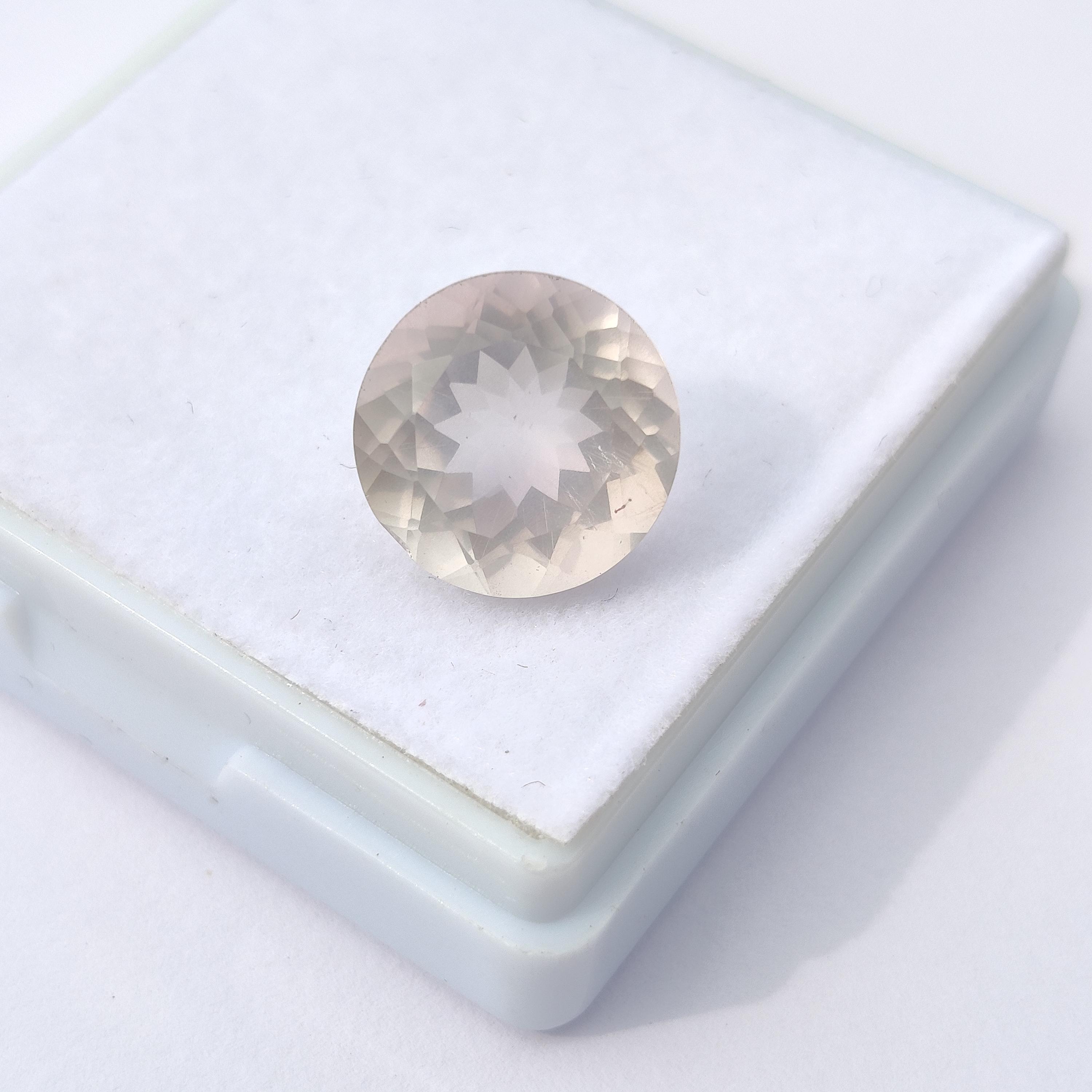 

Натуральный круглый огранки розовый кварц, рассыпной драгоценный камень, камень для исцеления, 6,20 карата, круглый камень 12 мм. 6.20 Carat, 12 MM Round