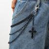 Tassel Punk Belt Chain Zinc Zinc Zinc Alloy Tassel Jeans Chain Retro Cross Waist Chain  Female