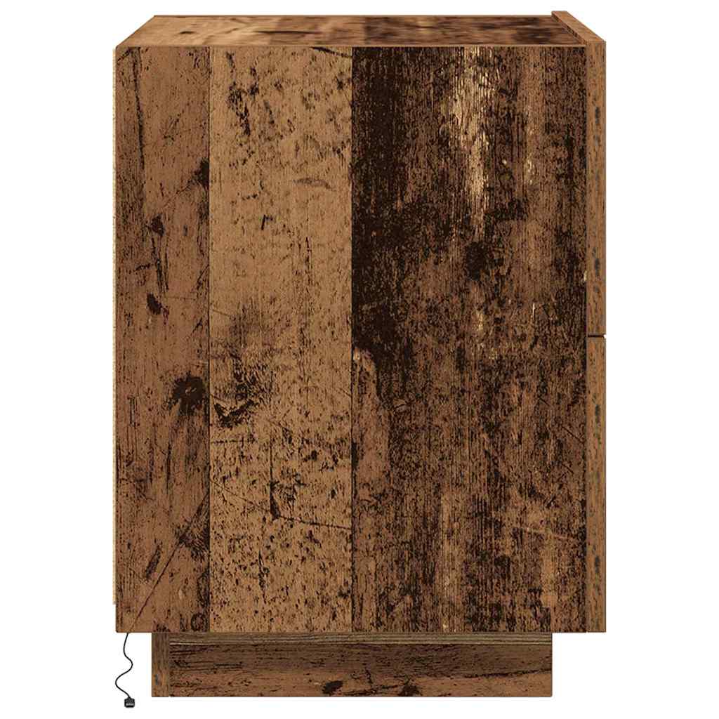 Nightstand with Drawers Reclaimed Wood Look 45 x 40 x 55 cm Engineered Wood