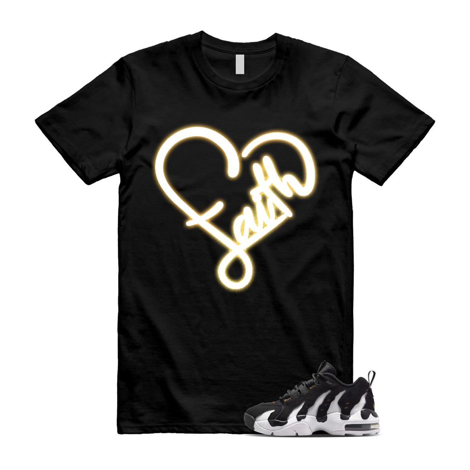 Air DT Max  96 Black White Metallic Gold Low T Shirt Match FAITH XL