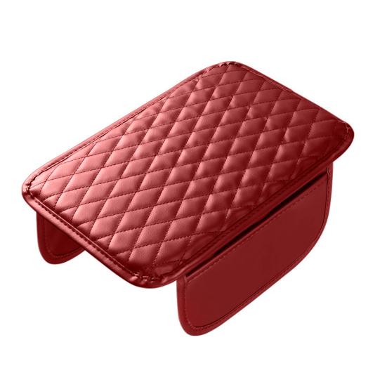 Easy Install Armrest Cushion Car Center Console Cover, Faux Leather Cover for Car, Anti Scratch Protector Universal Middle with Side Storage Pockets