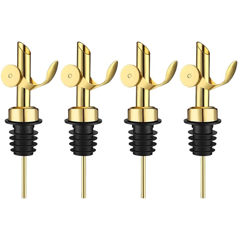 Auto Opening Wine Pourer Leak Proof Spouts Premium Nonrust Steel Universal Bottles Adapter Modern Kitchens Accessory