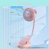 Cartoon Clipon Personal Usb Fan With Rechargeable Battery For Bedside And Desk Use