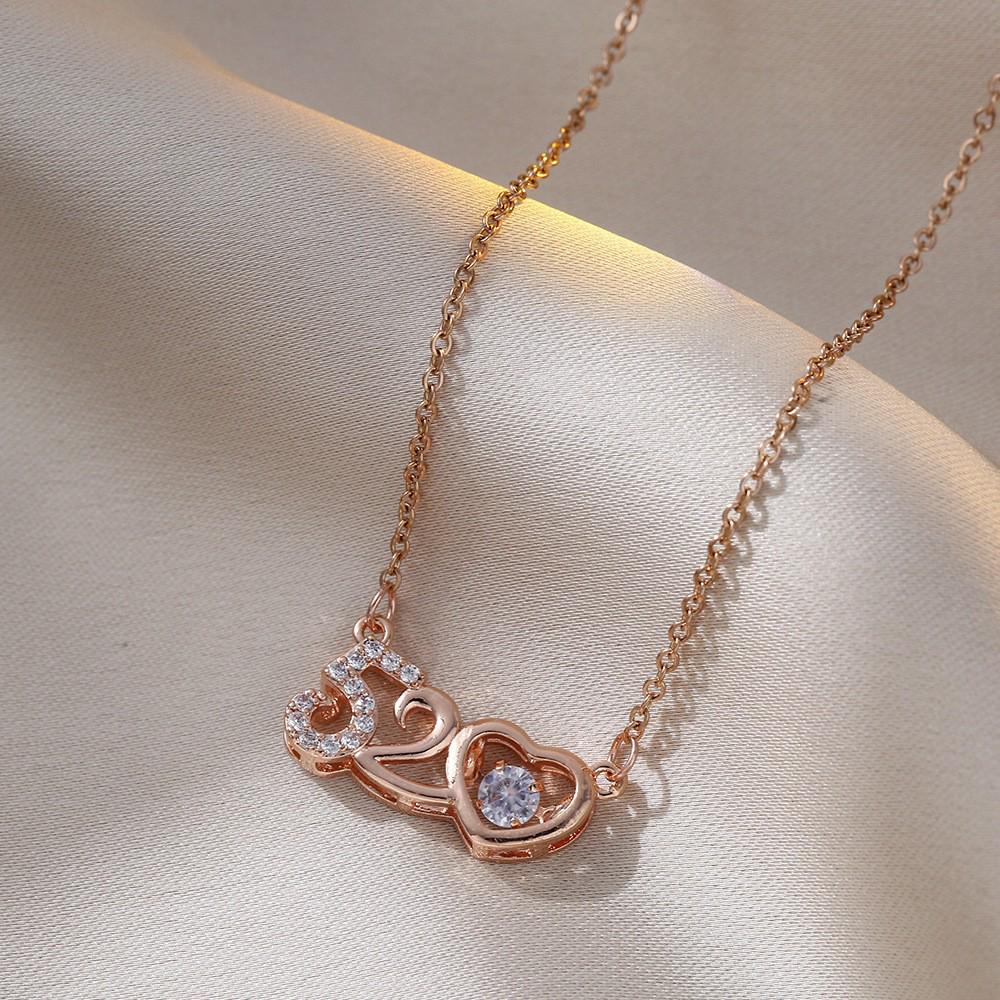 

Женское простое ожерелье с сердцем - Креативная, модная, универсальная цепочка для ключицы