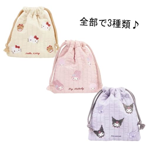 Quilted Drawstring Bag Kuromi