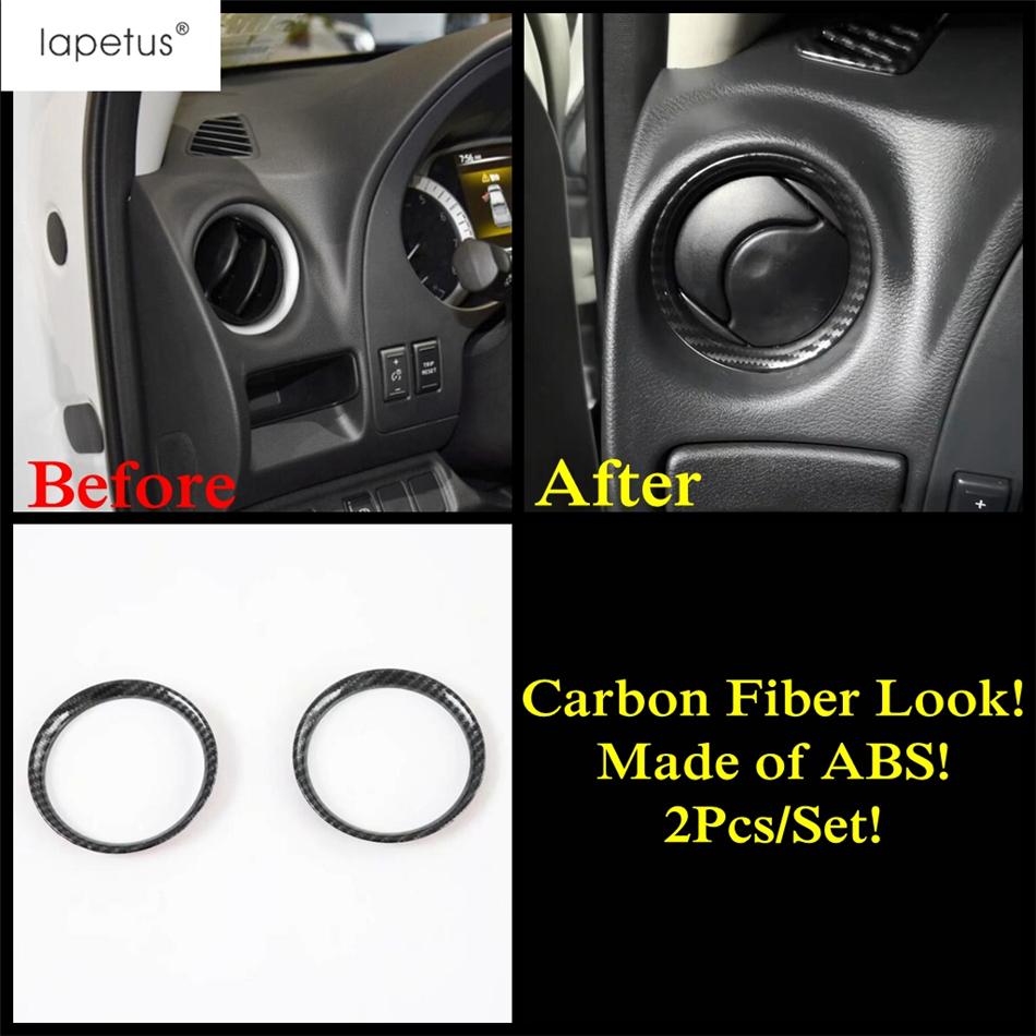 Side Air AC Vent Handle Bowl Gear Shift Head Cover Trim For Nissan Navara NP300 / Terra 2017 -  ABS Carbon Fiber Accessories