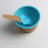 Kids Child Cute Cartoon Cone Ice Cream Bowl Spoon Set Plastic Dessert Tableware