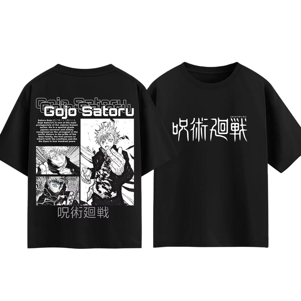 Jujutsu Kaisen Satoru Gojo T-Shirt, Unisex Summer Cotton Y2K Style Apparel, Fashion Short Sleeve Top for Anime Fans