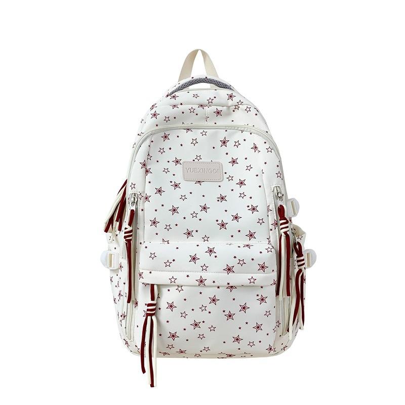 Schoolbag Korean Version of Small Fresh Student Schoolbag Japanese Princess Versatile Cute Star Printing Large Capacity Casual Backpack