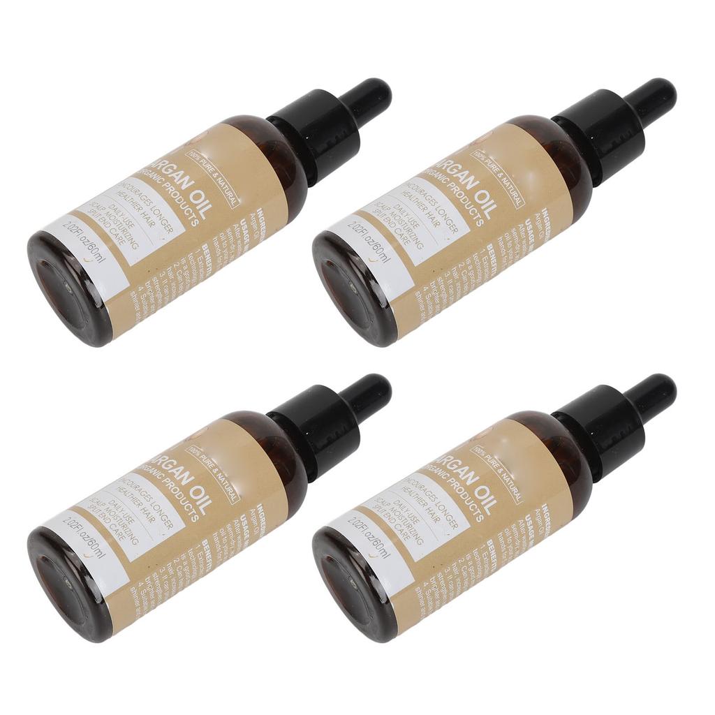 4pcs Argan Oil Hair Growth Serum Boost Thin Hair Increase Volume Moisturizing Hair Thickening Serum 60ml
