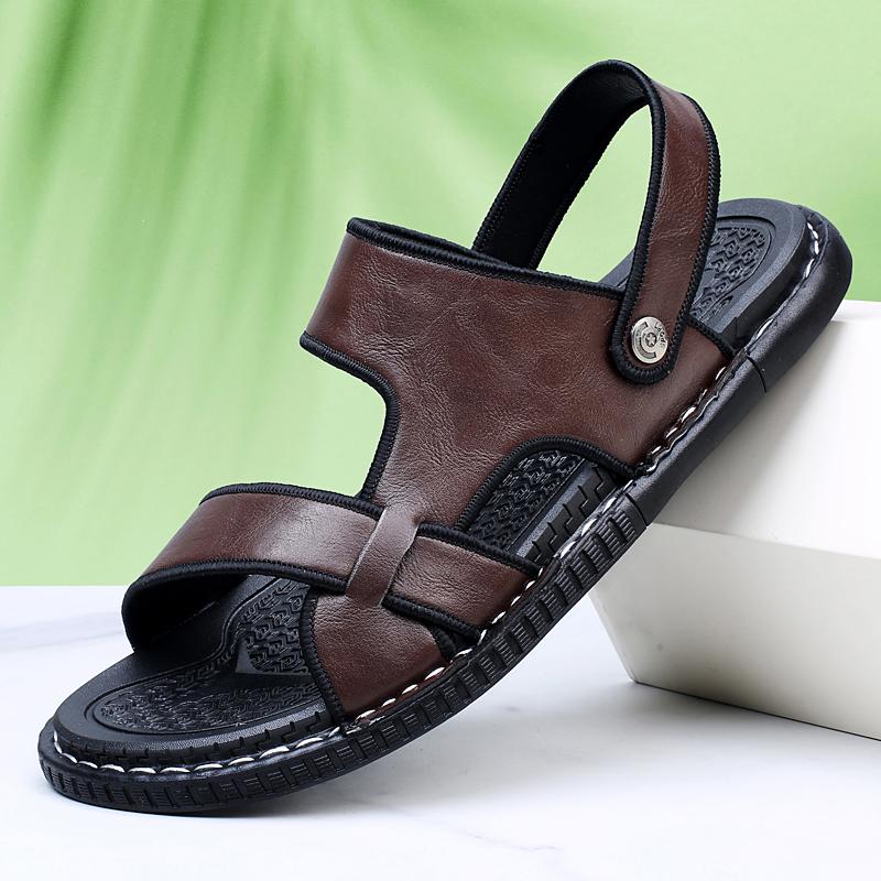 Fashion 2025 Summer Sandals for Men Outdoor Casual Sport Slippers Non-slip Breathable Roman Shoes Beach Flip-Flop Garden Shoes