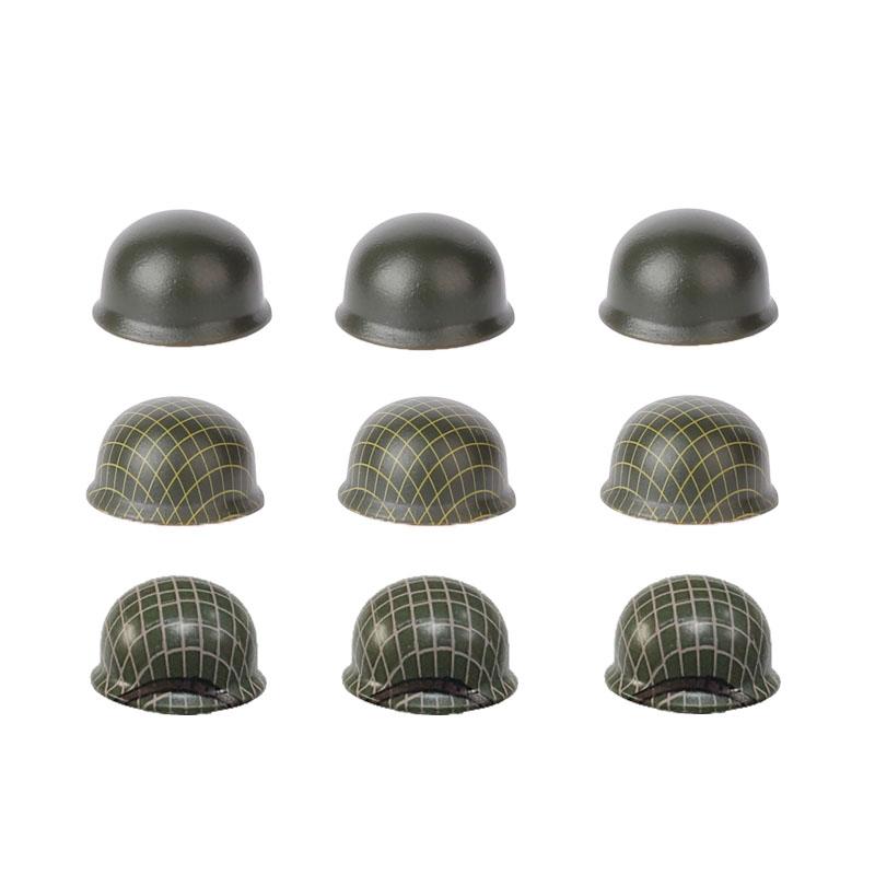 Military Figure MOC Building Block Accessories Vest Equipment Soviet American Soldier Helmet Hat Kit Mini Brick Toy Gift K48