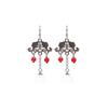 Xiaohongshu Recommended Retro Lotus Pod Earrings with Chalcedony Imitation and Thai Silver Finish