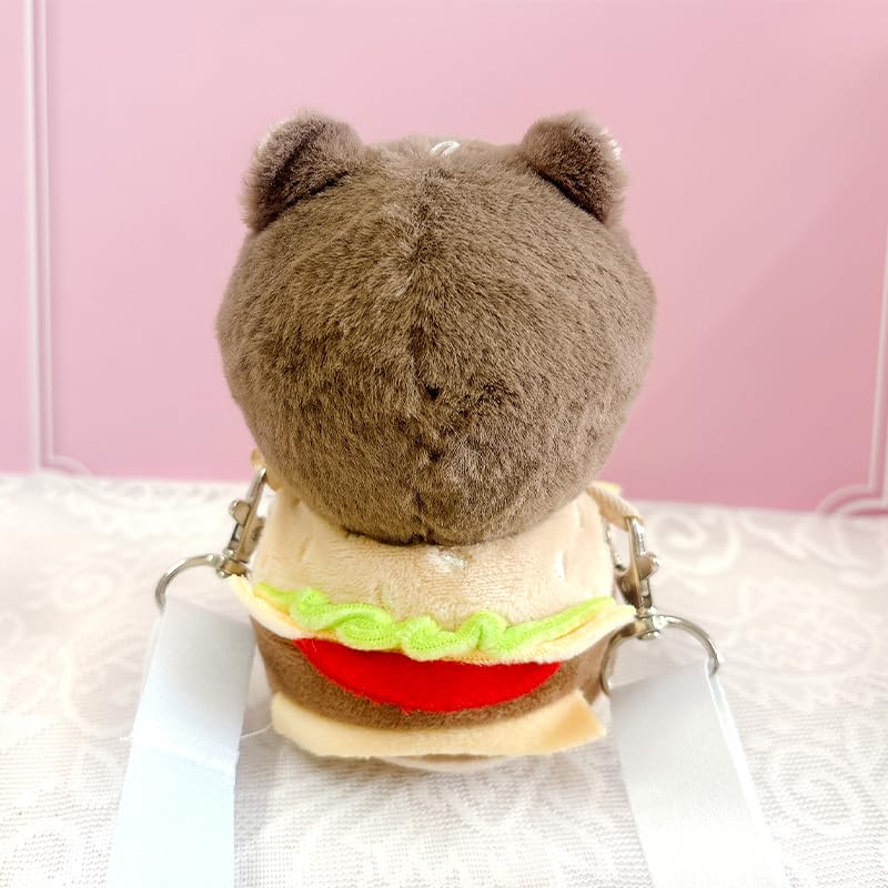 [Plush Bag][Plush Clothes] Stuffed Animal Kigurumi [Hamburger] with Shoulder Strap for 10-15cm Plush Toys [Product]