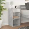 VidaXL Bedside Table with Drawer Concrete Grey 35x34x66.5 Cm, Side Table, Nightstand, Side Table for the 858719