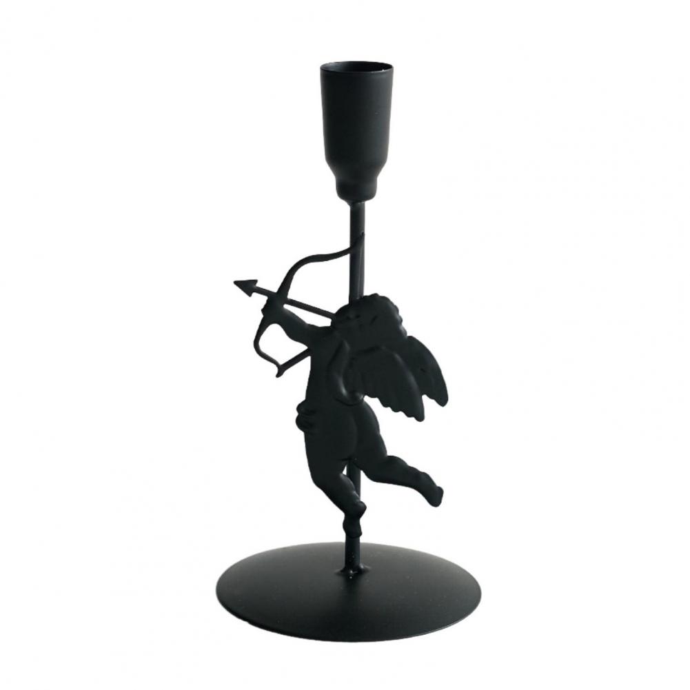 Cupid Candle Stand Iron Candle Holder Vintage Metal Cupid Candle Holder Set for Home Decor Wedding Party Table for Room