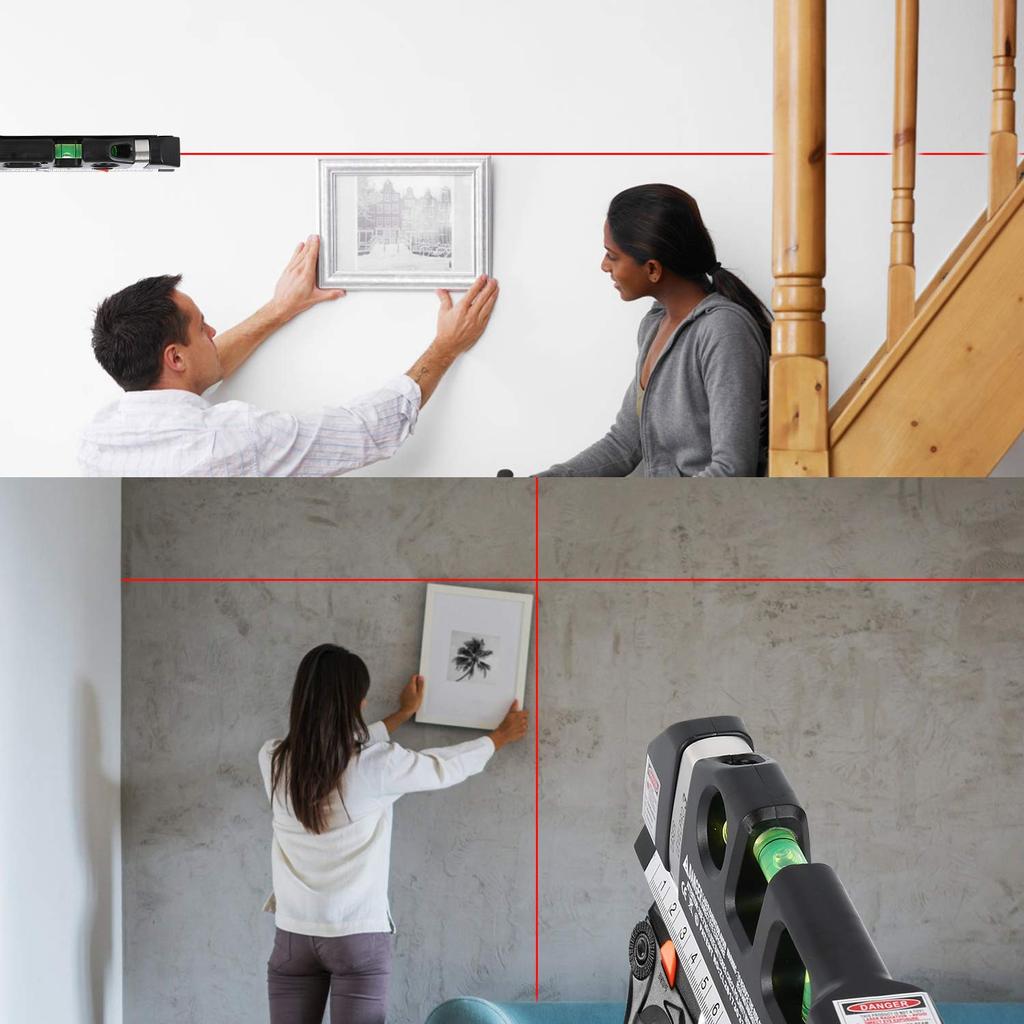 Laser Level Line Tool, Multipurpose Laser Level Kit Standard Cross Line Laser Level Laser Line Leveler Beam Tool