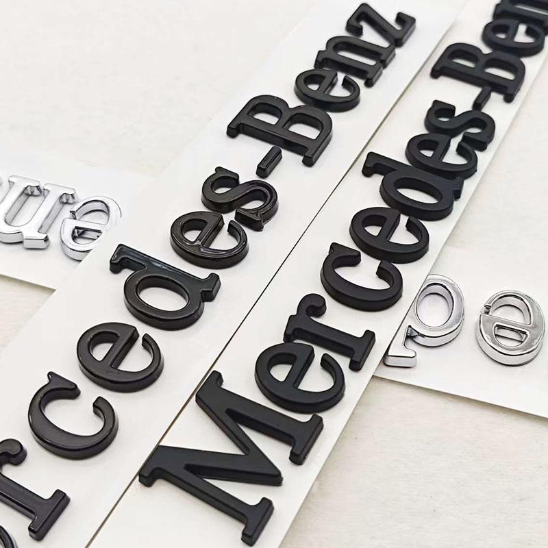 3D ABS Car Badge Rear Trunk Logo Mercedes-Benz Sticker Emblem Decoration For Mercedes Benz AMG W108 W124 W126 W140 W205 W201