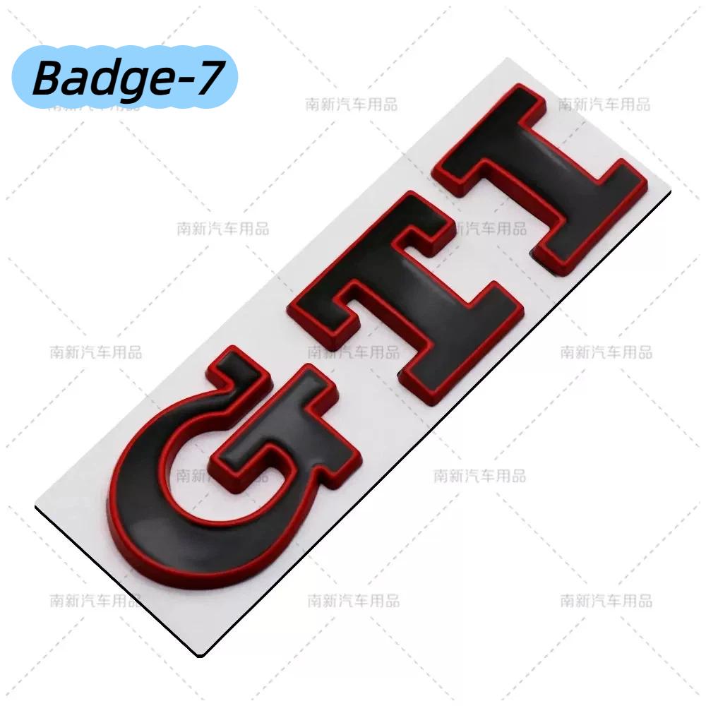 Insignia Adhesiva Metálica con Logo GTI para Rejilla Frontal/Maletero Trasero de Coche Accesorios