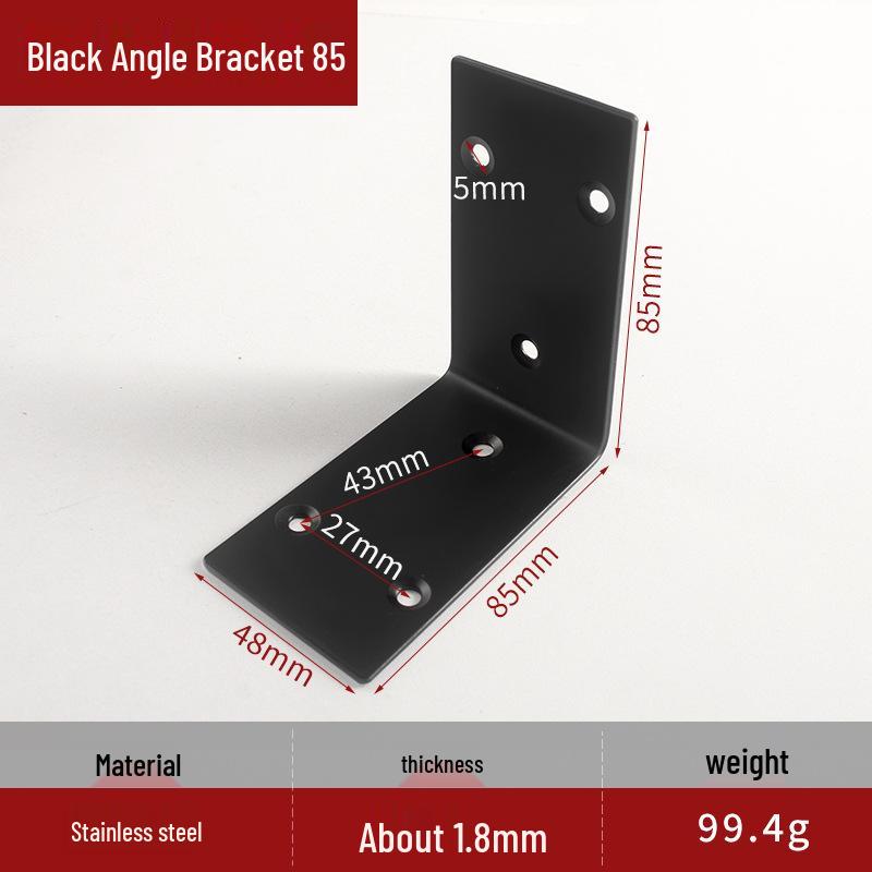 Thickened Stainless Steel 90° L-Shaped Angle Bracket for Shelf and Furniture Support