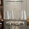 Retractable Cup Drying Rack Non-Slip Bottom Adjustable Spacing Bottle Drainer Stand Dustproof Clear Storage Drying Shelf Kitchen