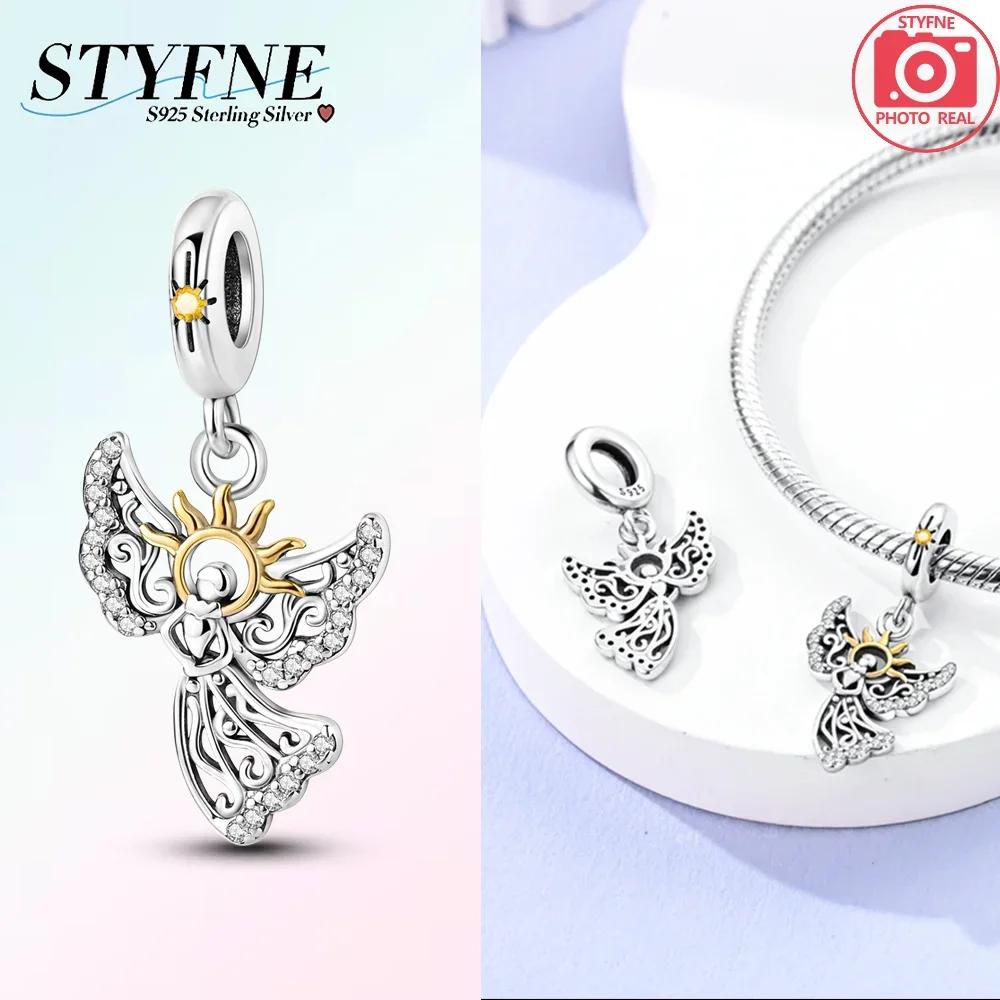 

Charm Angelic Boy Girl Blue Wings Stars Infinite Charms Beads Fit Bracelet 925 Silver Women Diy Fine Gift Accessory Set